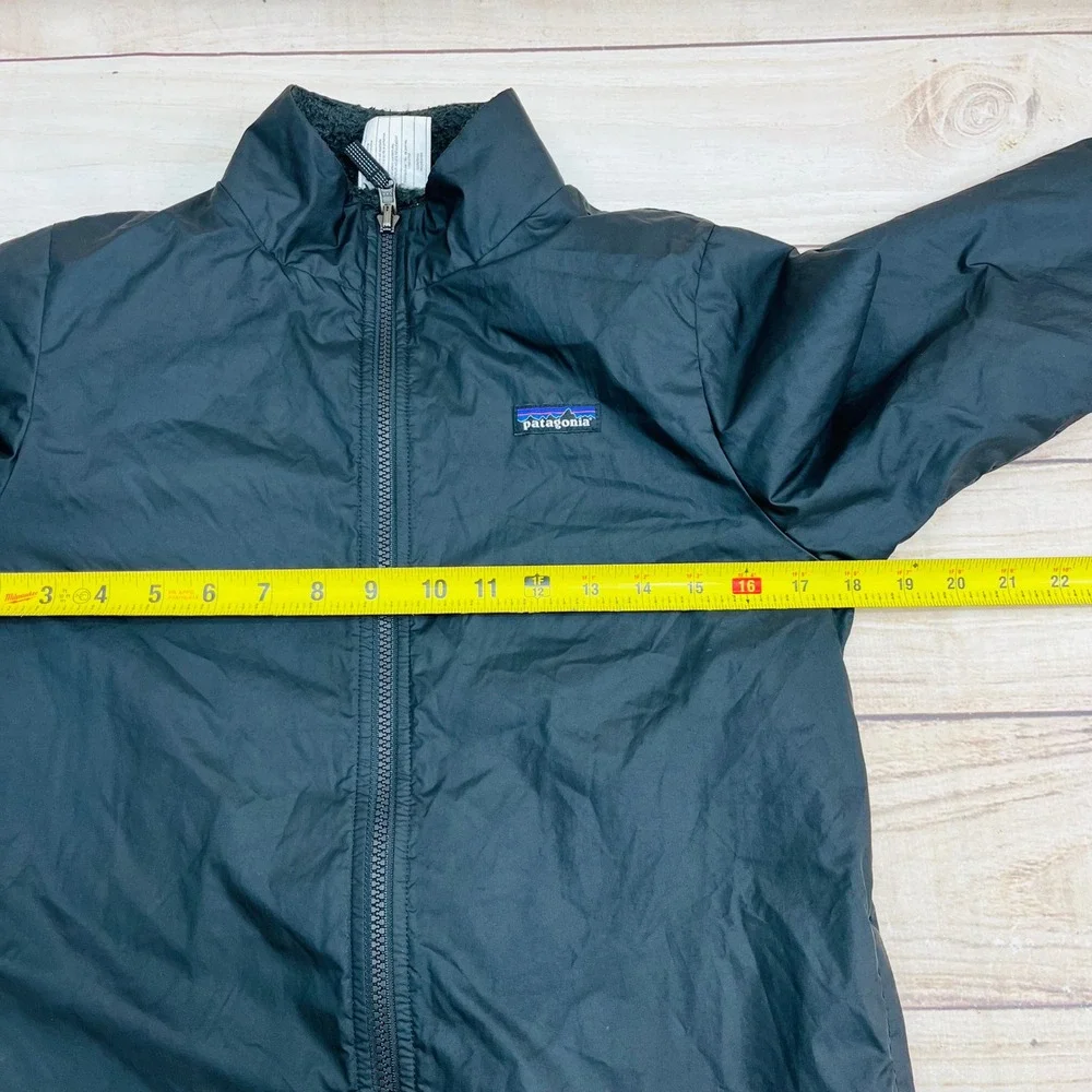 Patagonia Kids Reversible Fleece Lined Everyday Jacket Black Size XL 14 - Picture 10 of 10